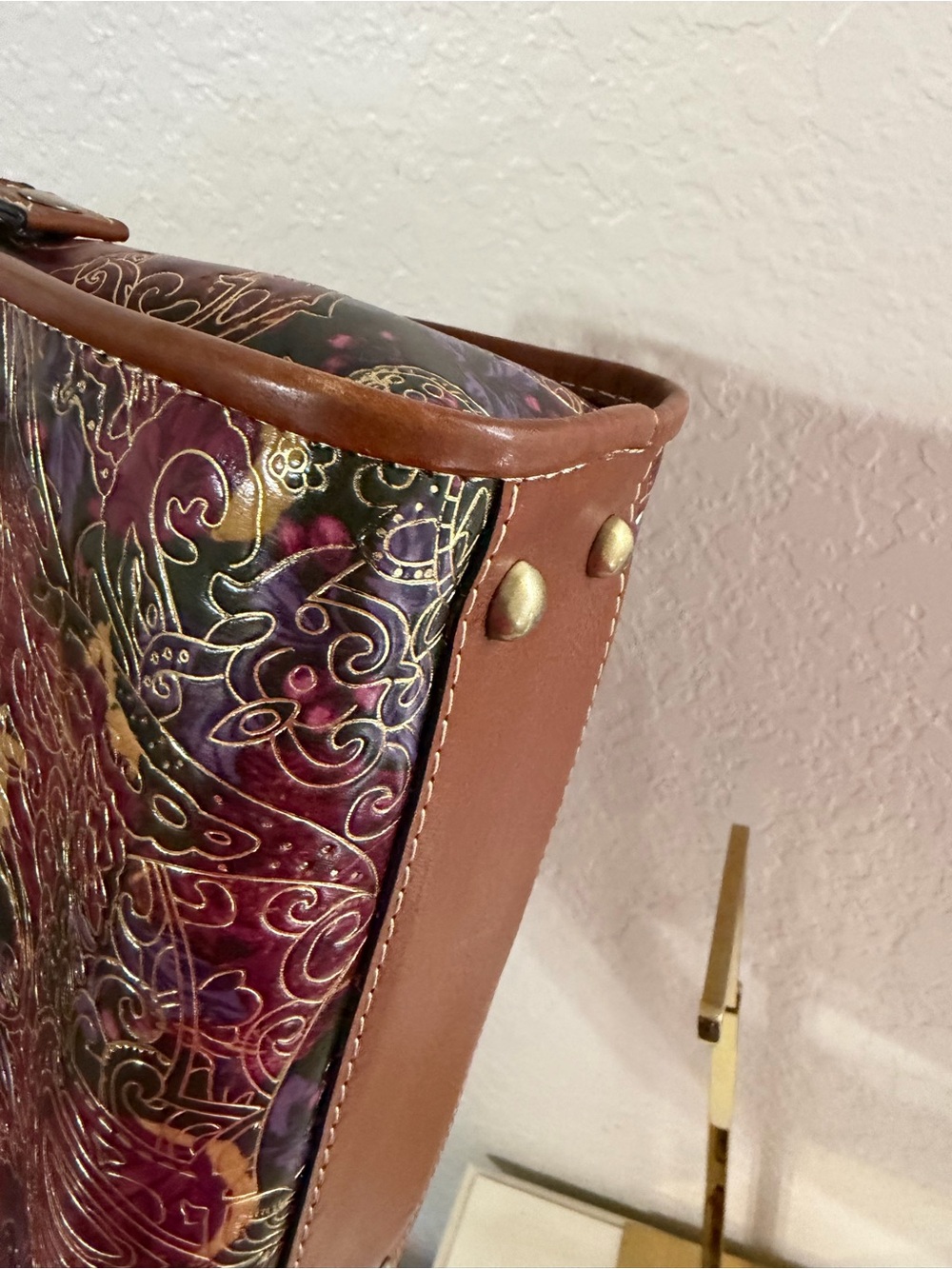 Patricia Nash Multicolor Floral Pattern Satchel - Picture 4 of 8